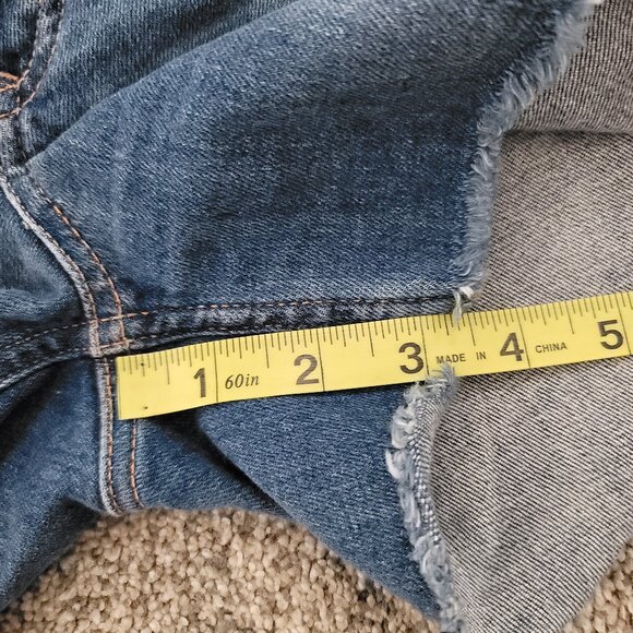 Vineyard Vines Size 26 Jamie Striped Grosgrain Jean Cutoff Short Blue Denim - Picture 7 of 9